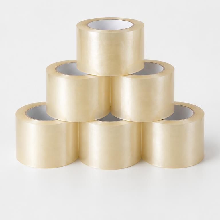 Packing Tape, 6-Roll Pack