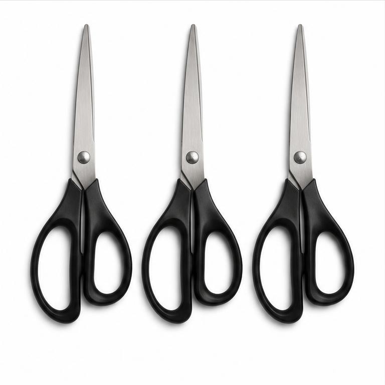 Scissors, 8-Inch Straight, 3-Pack