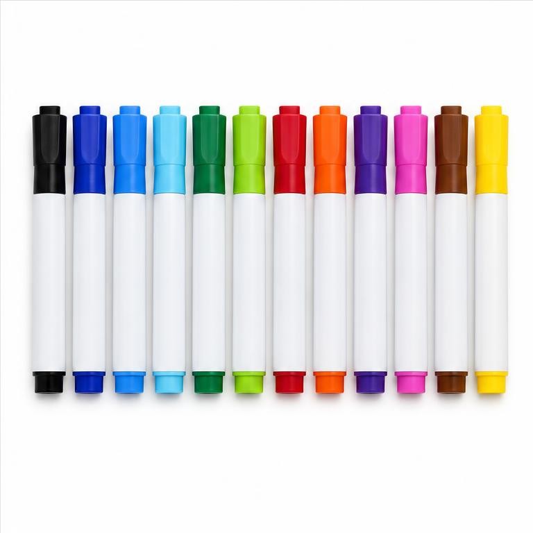Whiteboard Markers, Assorted, 12-Pack